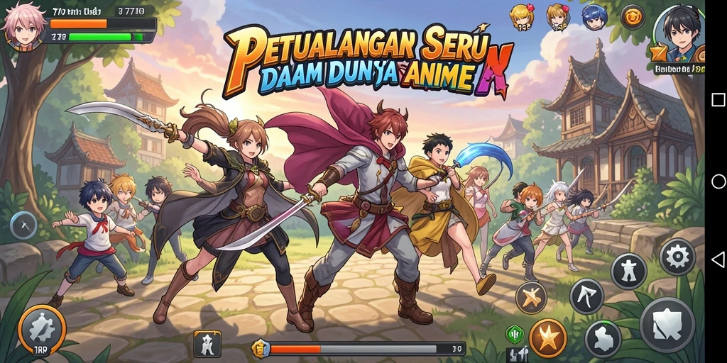 Tampilan gameplay menakjubkan dari 77RP yang penuh warna.