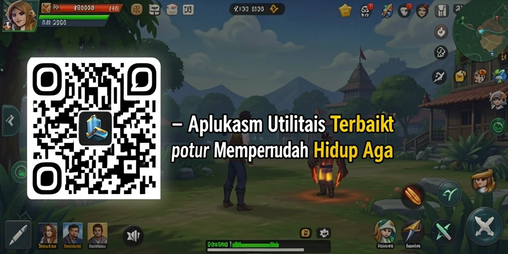 Tampilan antarmuka 8QR dengan fitur utilitas lengkap.