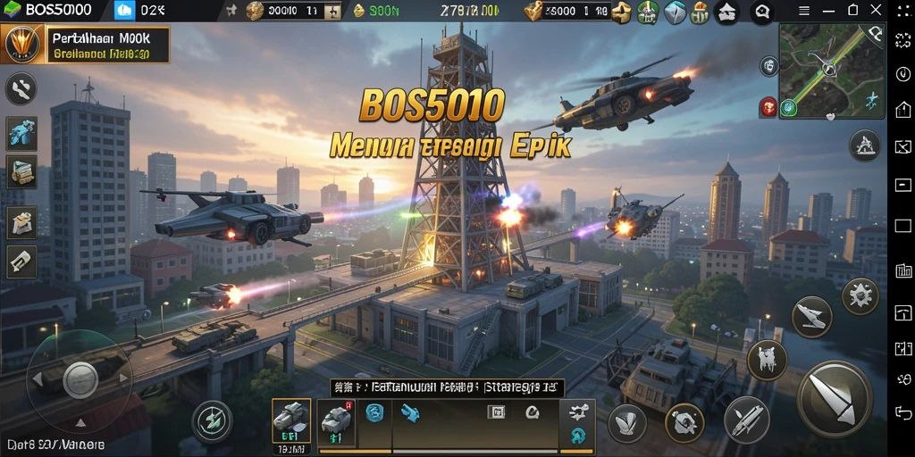 Tampilan gameplay seru dalam permainan Tower Defense.
