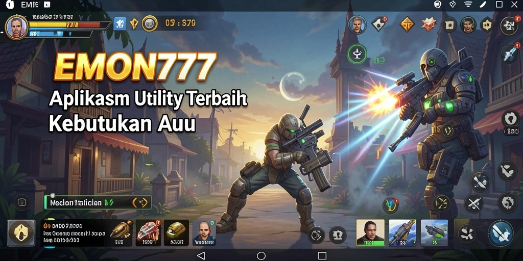 Tampilan utama EMON777 menampilkan antarmuka user-friendly dengan akses cepat ke fungsi Utility.