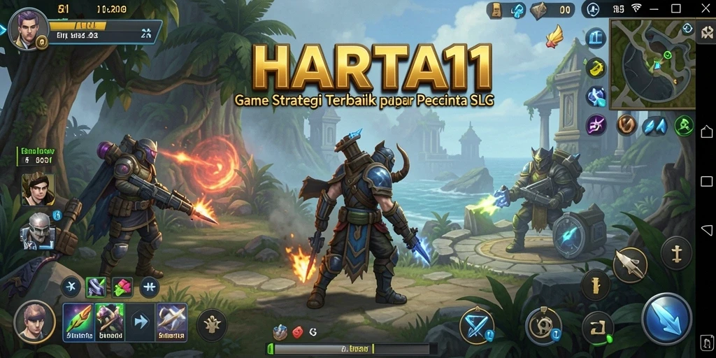Screenshot gameplay HARTA11 menampilkan strategi pertempuran yang menarik.