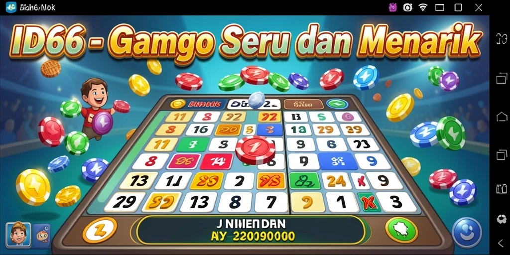 Tampilan seru dari gameplay Bingo di ID66.
