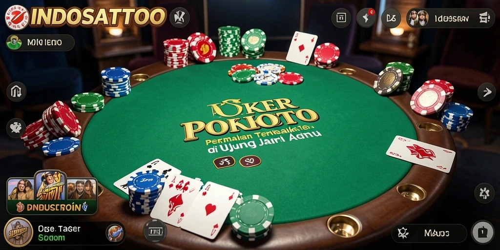 Screenshot gameplay <strong>INDOSATTOTO</strong> yang menampilkan keseruan bermain poker.
