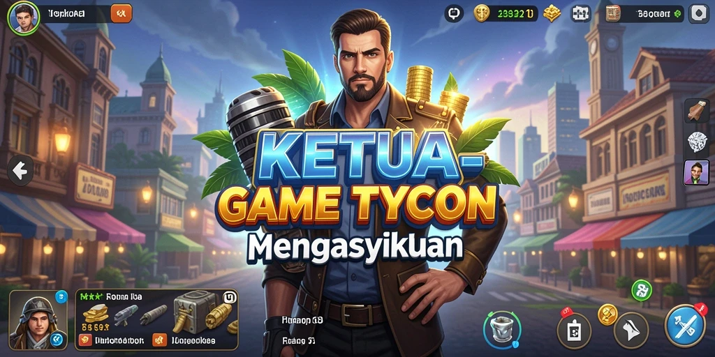Tampilan gameplay KETUA yang menarik dan dinamis dalam manajemen bisnis.