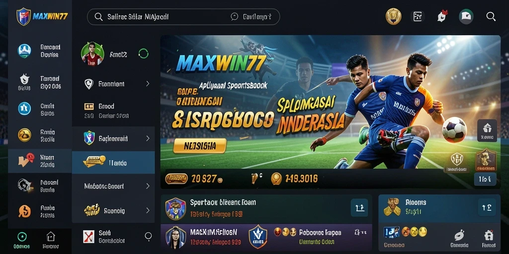 Tampilan gameplay seru dari aplikasi Sportsbook MAXWIN77.