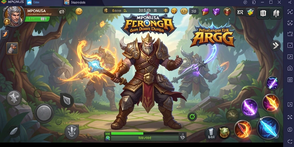 Tampilan menarik dari gameplay ARPG MPONUSA.