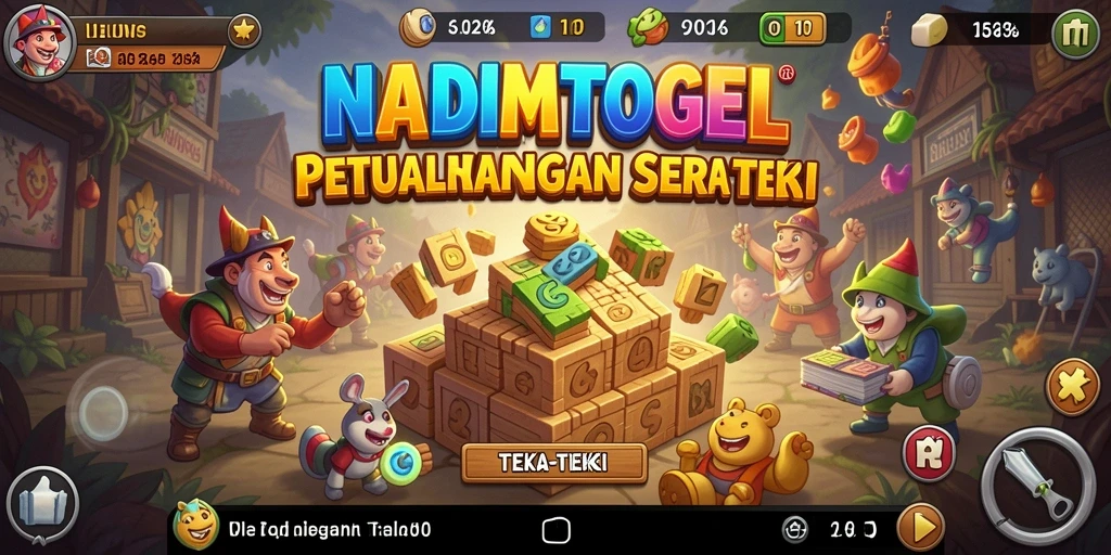 Screenshot gameplay NADIMTOGEL dengan teka-teki yang menantang dan lingkungan yang indah.