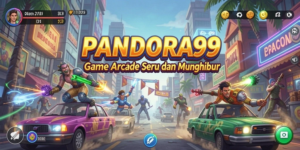Screenshot menampilkan gameplay PANDORA99 yang penuh aksi dan seru.