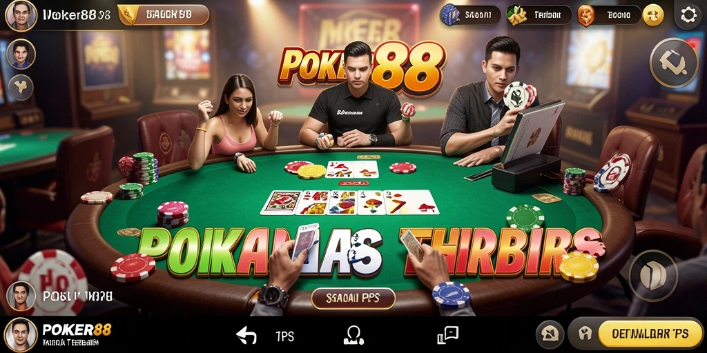 Tampilan gameplay seru POKER88 dengan fitur interaktif.