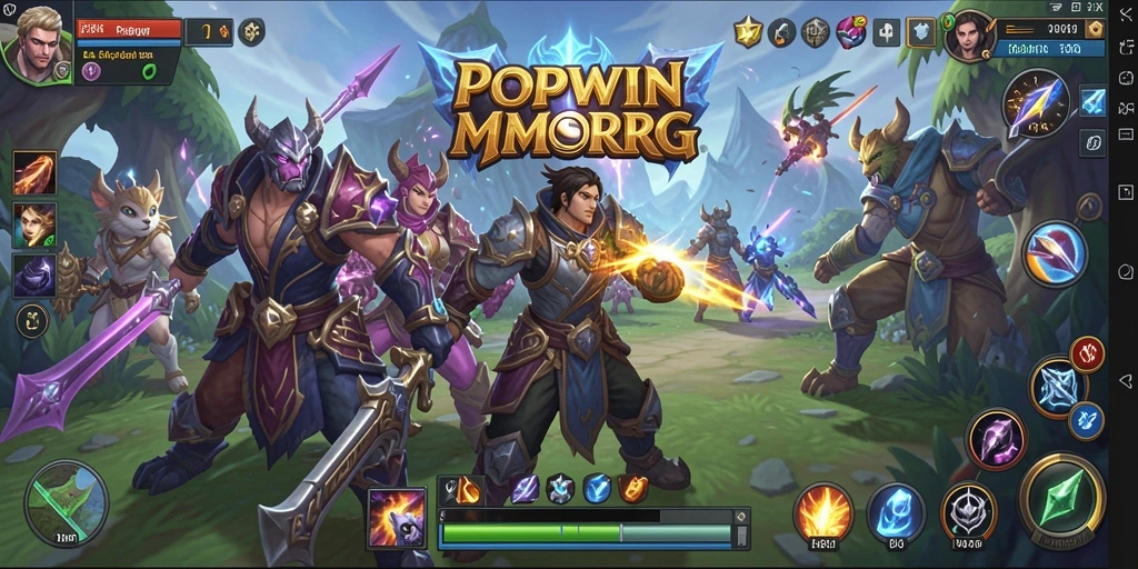 Tampilan gameplay menarik dari POPWIN di dunia MMORPG.
