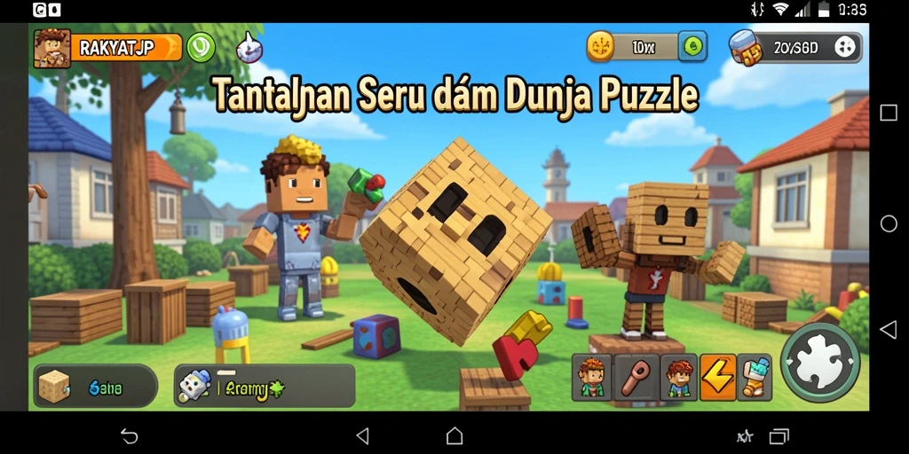 Tampilan gameplay RAKYATJP dengan berbagai puzzle menarik.