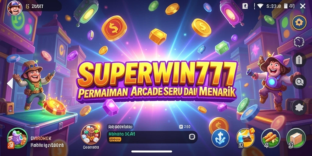 Tampilan gameplay menegangkan dari SUPERWIN777 saat tantangan Arcade.