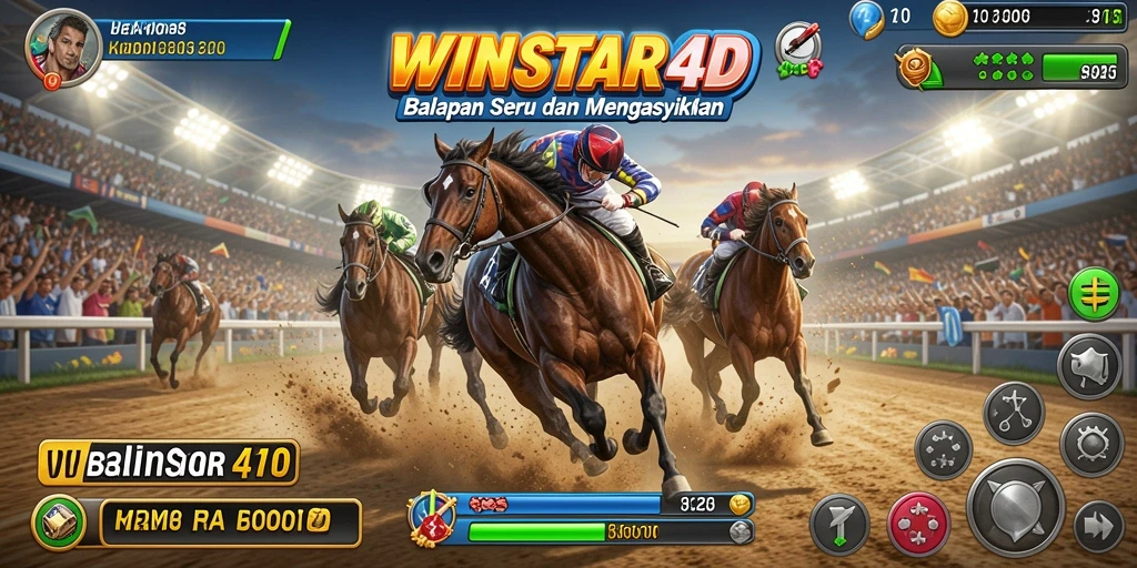 Tampilan gameplay balapan seru di WINSTAR4D dengan grafik menakjubkan.