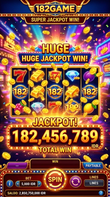 Tampilan utama aplikasi 182game dengan navigasi yang mudah.